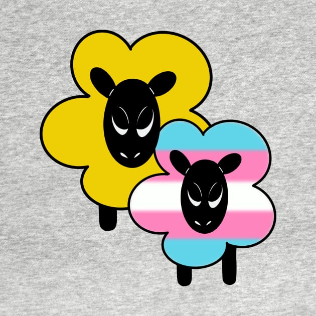 Proud Trans Ally Rainbow Sheep by Emberpixie